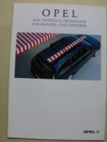 Opel Fahrzeug-Programm für Handel & Gewerbe August 1995