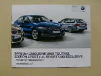 BMW 3er Editionen E90 E91 Limousine Touring September 2010