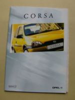 Opel Corsa B Prospekt Juli 1999 Frankreich +Sport +Preislisten
