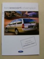 Ford Escort champion Prospekt September 1999 Österreich