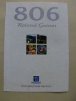 Peugeot 806 Roland Garros Prospekt 3/1998 NEU