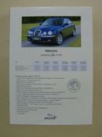 Jaguar S-Type Preisliste 15.März 1999 NEU