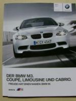 BMW M3 Coupè Limousine Cabrio E92 E90 E93 September 2010 NEU