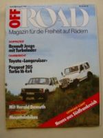 Off Road 8/1985 Toyota Longcruiser, Peugeot 205 Turbo 16 4x4