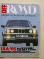 Off Road 9/1985 BMW 325iX E30,Dauertest:L300, Pajero,Nissan