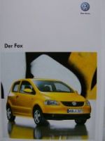 VW Fox Prospekt September 2010 +Preisliste NEU
