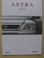 Opel Astra Preisliste 26.November 1999
