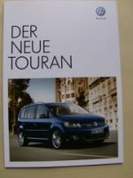 VW Touran Prospekt Neues Modell August 2010 NEU