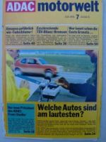 ADAC motorwelt Juli 1972 Fiat 128 Sport Coupè