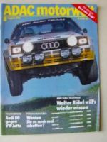 ADAC motorwelt August 1984 Audi 80 vs. VW Jetta,Land Rover