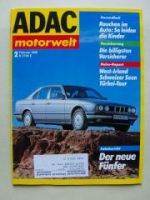 ADAC motorwelt Februar 1988 BMW 5er Reihe E34,Lancia Thema Kombi