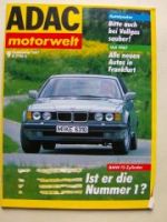 ADAC motorwelt September 1987 BMW 750i E32,IAA