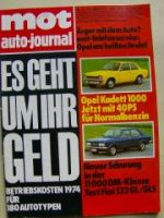 mot 6/1974 Fiat 132 GL/GLS, Opel Kadett 1000 C