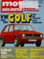 mot 11/1974 VW Golf1 1100/1500,Fiat/Seat 133,Ford Escort L/GXL