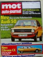 mot 18/1974 Audi 50, Alfasud Dauertest, Citroen CX