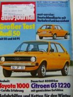 mot 22/1974 Audi 50, Toyota 1000, Dauertest: Citroen GS 1220