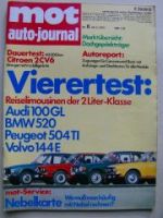 mot 6/1973 Dauertest: Citroen 2CV6, Vergleich BMW 520 E12