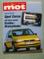 mot 8/1997 Opel Corsa B Ecotec 3-Zylinder Motor