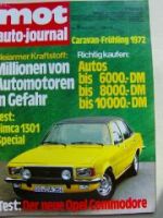 mot 6/1972 Simca 1301 Special, Opel Commodore II