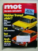 mot 20/1976 VW Golf1 LD, Peugeot 604,Dauertest: VW Passat LS