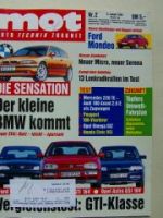 mot 2/1993 Mercedes 220TE W124, Peugeot 106 SR,Porsche 928GTS