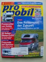 pro mobil 9/2001 VW All-in-One, Hobby Alkoven, Carthago Mondial