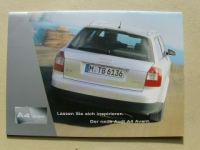 Audi A4 Avant Prospekt Flyer A5 Format Juli 2001 NEU