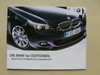 BMW 5er Limousine E60 Touring E61 Edition Prospekt 2009 NEU