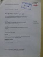 Audi Neuheiten 1997 A8 A6 Cabriolet A4 Pressetext