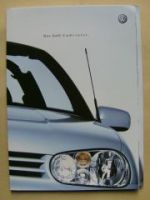 VW Golf4 Cabriolet Oktober 2001 NEU +Preisliste