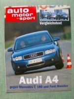 AMS 1/2001 Audi A4 gegen Mercedes C180 W202 Ford Mondeo