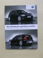 BMW 1er M Sportpaket E87 E81 Prospektblatt 2009 NEU