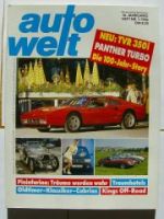 auto welt 1/1986 TVR 350i, Panther Turbo,Magnum, 30 Jahre Auto B