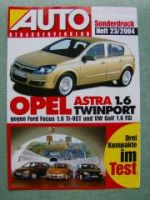 Auto Straßenverkehr 23/2004 Opel Astra 1.6 Twinport gegen Focus