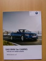 BMW 318i-335i-320d-330d Prospekt September 2010 E93 NEU