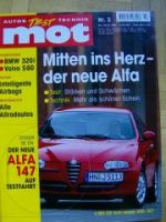 mot 3/2001 Alfa 147, BMW 320i E46 vs. Volvo S60,Kia Carens