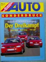 Auto Straßenverkehr 25/1998 Opel Astra gegen Focus und Golf4