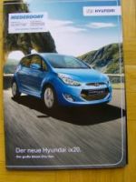 Hyundai ix20 Prospekt Februar 2011 NEU +Preisliste