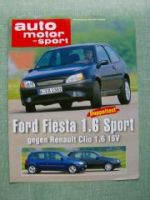 AMS 18/2000 Ford Fiesta 1.6Sport gegen Renault Clio 1.6 16V