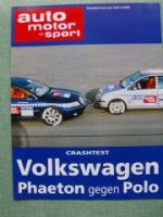 AMS 3/2003 Crashtest VW Phaeton gegen Polo