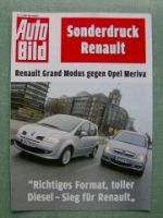 Auto Bild 5/2008 Renault Grand Modus gegen Opel Meriva Diesel