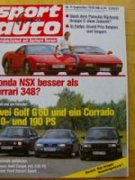 sport auto 9/1990 Honda NSX vs. Ferrari 348, BMW 850i E31