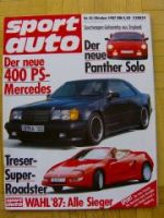 sport auto 10/1987 Treser Roadster, Ford Sierra Cosworth RS500