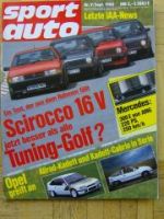 sport auto 9/1985 300E AMG W124,Scirocco GT,535i Schnitzer E28