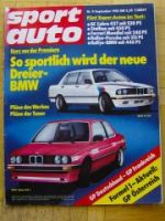 sport auto 9/1982 BMW 323i E30 vs. Audi GT 5E, Sierra XR4