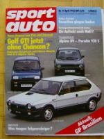 sport auto 4/1982 Alpina B9 E24 vs. Porsche 928S,Fiat Ritmo Abar