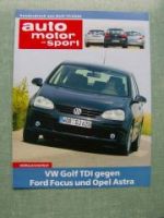 AMS 17/2005 VW Golf4 TDi gegen Ford Focus und Opel Astra