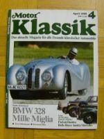 Motor Klassik 4/1988 BMW 328 MM, VW Käfer Cabrio von 1969