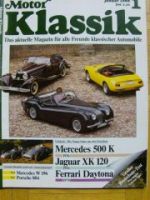 Motor Klassik 1/1988 Mercedes 500K vs. Jaguar XK120 vs.Ferrari D