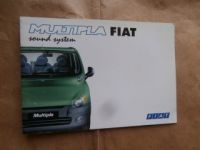 Fiat Multipla sound system Englisch Manual Betriebsanleitung Autoradio